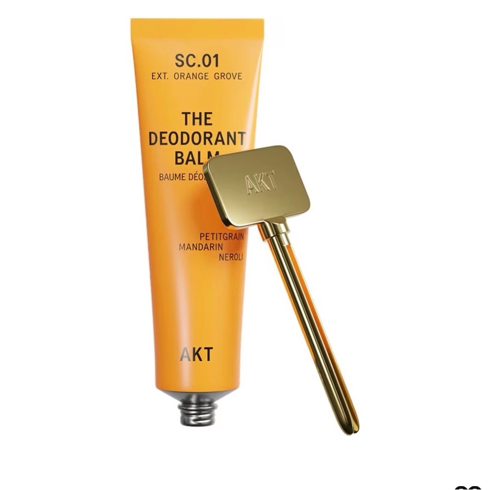 Orange Deodorant Balm with Gold Applicator